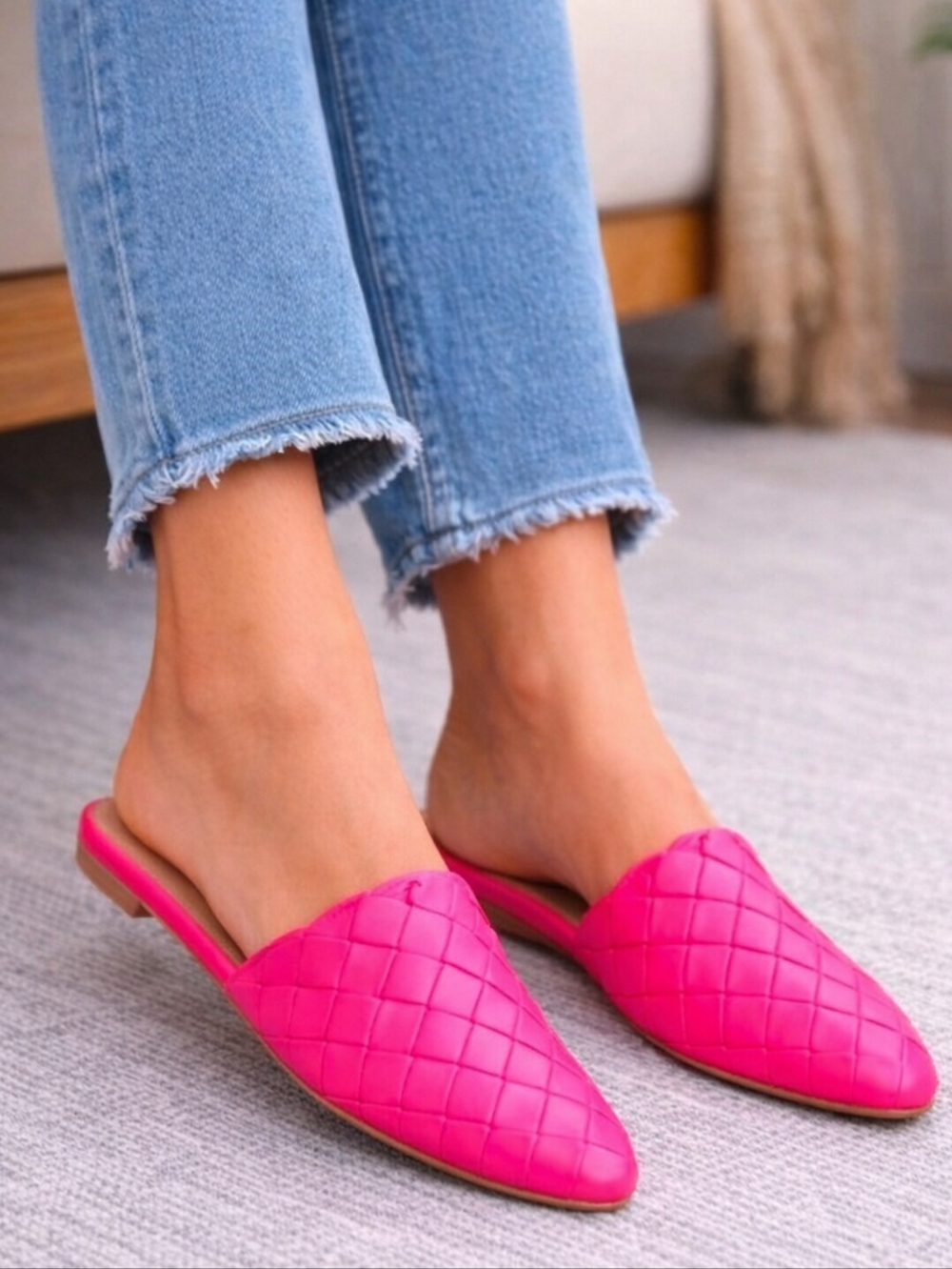 Circus by Sam Edelman Olena Mule Slides Flamingo Pink New In Box